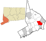 Fairfield County Connecticut incorporated and unincorporated areas Trumbull highlighted